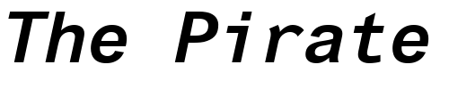Font : Arial-Monospaced-MT-Bold-Italic Custom Text : The Pirate Way Test your own text here Click to download or to view this font on a tshirt that can be custom printed in Bali