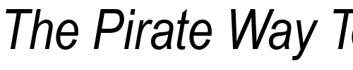 Font : Arial-Narrow-Italic Custom Text : The Pirate Way Test your own text here Click to download or to view this font on a tshirt that can be custom printed in Bali