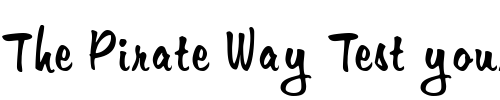 Font : AristoiScriptSSK Custom Text : The Pirate Way Test your own text here Click to download or to view this font on a tshirt that can be custom printed in Bali