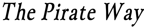Font : Array-Condensed-BoldItalic Custom Text : The Pirate Way Test your own text here Click to download or to view this font on a tshirt that can be custom printed in Bali