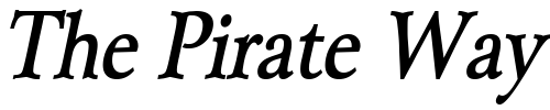 Font : Array-Thin-BoldItalic Custom Text : The Pirate Way Test your own text here Click to download or to view this font on a tshirt that can be custom printed in Bali