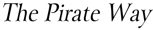 Font : Array-Thin-Italic Custom Text : The Pirate Way Test your own text here Click to download or to view this font on a tshirt that can be custom printed in Bali
