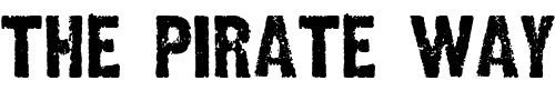 Font : Asphaltum-WF Custom Text : The Pirate Way Test your own text here Click to download or to view this font on a tshirt that can be custom printed in Bali