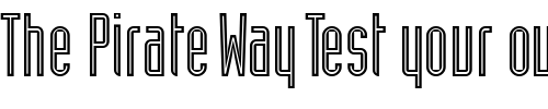 Font : Assembly-Outline-SSi Custom Text : The Pirate Way Test your own text here Click to download or to view this font on a tshirt that can be custom printed in Bali