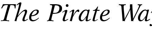 Font : AsterNova-RegularItalic Custom Text : The Pirate Way Test your own text here Click to download or to view this font on a tshirt that can be custom printed in Bali