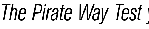 Font : AtkinsCondLight-RegularItalic Custom Text : The Pirate Way Test your own text here Click to download or to view this font on a tshirt that can be custom printed in Bali