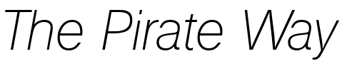 Font : AtkinsUltraLight-RegularItalic Custom Text : The Pirate Way Test your own text here Click to download or to view this font on a tshirt that can be custom printed in Bali