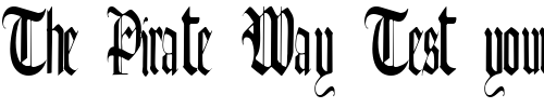 Font : Authur-Regular-ttnorm Custom Text : The Pirate Way Test your own text here Click to download or to view this font on a tshirt that can be custom printed in Bali