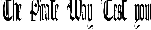 Font : Authur-Regular-ttstd Custom Text : The Pirate Way Test your own text here Click to download or to view this font on a tshirt that can be custom printed in Bali