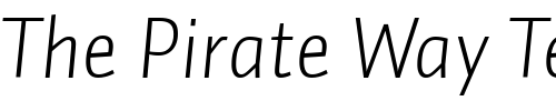 Font : Auto1-LightItalic Custom Text : The Pirate Way Test your own text here Click to download or to view this font on a tshirt that can be custom printed in Bali