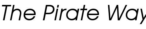Font : AvantGarGotItcTEE-Italic Custom Text : The Pirate Way Test your own text here Click to download or to view this font on a tshirt that can be custom printed in Bali