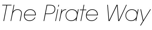 Font : AvantGardeExtLitITCTT-Oblique Custom Text : The Pirate Way Test your own text here Click to download or to view this font on a tshirt that can be custom printed in Bali