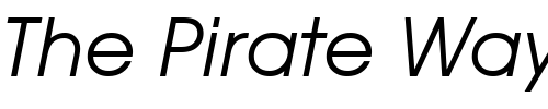 Font : AvantGardeITCTT-BookOblique Custom Text : The Pirate Way Test your own text here Click to download or to view this font on a tshirt that can be custom printed in Bali