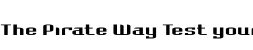Font : Badloc-ICG-Compression Custom Text : The Pirate Way Test your own text here Click to download or to view this font on a tshirt that can be custom printed in Bali