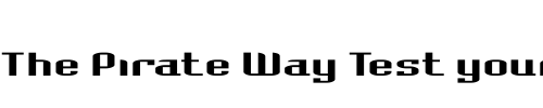 Font : BadlocICG-Compression Custom Text : The Pirate Way Test your own text here Click to download or to view this font on a tshirt that can be custom printed in Bali