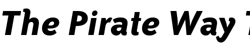 Font : Bailey-Sans-ITC-Bold-Italic Custom Text : The Pirate Way Test your own text here Click to download or to view this font on a tshirt that can be custom printed in Bali