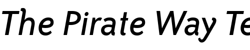 Font : Bailey-Sans-ITC-Book-Italic Custom Text : The Pirate Way Test your own text here Click to download or to view this font on a tshirt that can be custom printed in Bali