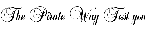 Font : Balmoral-D Custom Text : The Pirate Way Test your own text here Click to download or to view this font on a tshirt that can be custom printed in Bali