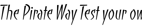 Font : Banco-ITC-Light Custom Text : The Pirate Way Test your own text here Click to download or to view this font on a tshirt that can be custom printed in Bali