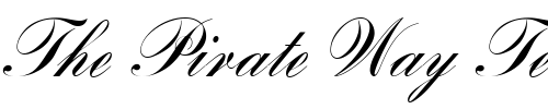 Font : Bank-Script-D Custom Text : The Pirate Way Test your own text here Click to download or to view this font on a tshirt that can be custom printed in Bali