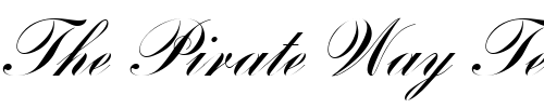 Font : Bank_Becker_Script Custom Text : The Pirate Way Test your own text here Click to download or to view this font on a tshirt that can be custom printed in Bali