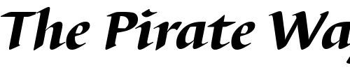 Font : Barbedor-T-Heavy-Italic Custom Text : The Pirate Way Test your own text here Click to download or to view this font on a tshirt that can be custom printed in Bali
