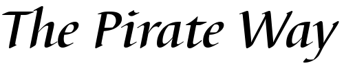 Font : Barbedor-T-Medium-Italic Custom Text : The Pirate Way Test your own text here Click to download or to view this font on a tshirt that can be custom printed in Bali