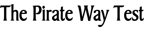 Font : Barrett-Condensed-Bold Custom Text : The Pirate Way Test your own text here Click to download or to view this font on a tshirt that can be custom printed in Bali