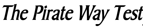 Font : Barrett-Condensed-Bold-Italic Custom Text : The Pirate Way Test your own text here Click to download or to view this font on a tshirt that can be custom printed in Bali