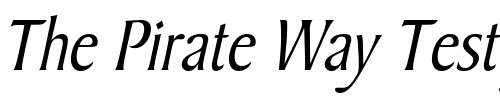 Font : Barrett-Condensed-Italic Custom Text : The Pirate Way Test your own text here Click to download or to view this font on a tshirt that can be custom printed in Bali