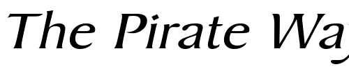 Font : Barrett-Wide-Italic Custom Text : The Pirate Way Test your own text here Click to download or to view this font on a tshirt that can be custom printed in Bali