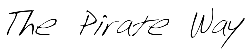 Font : BarrysHand-Italic Custom Text : The Pirate Way Test your own text here Click to download or to view this font on a tshirt that can be custom printed in Bali