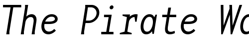 Font : BaseMono-NarrowThin-Italic Custom Text : The Pirate Way Test your own text here Click to download or to view this font on a tshirt that can be custom printed in Bali