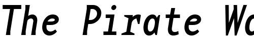 Font : BaseMonoNarrowRegItalic-Italic Custom Text : The Pirate Way Test your own text here Click to download or to view this font on a tshirt that can be custom printed in Bali