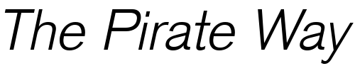 Font : BasicCommercial-LT-Light-Italic Custom Text : The Pirate Way Test your own text here Click to download or to view this font on a tshirt that can be custom printed in Bali