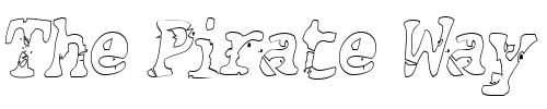 Font : BasicGrungeHollowCond-Italic Custom Text : The Pirate Way Test your own text here Click to download or to view this font on a tshirt that can be custom printed in Bali
