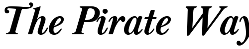 Font : Baskerville-Classico-BoldItalic Custom Text : The Pirate Way Test your own text here Click to download or to view this font on a tshirt that can be custom printed in Bali