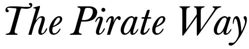 Font : Baskerville-Classico-Italic Custom Text : The Pirate Way Test your own text here Click to download or to view this font on a tshirt that can be custom printed in Bali