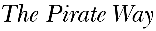 Font : Baskerville-Cyrillic-Inclined Custom Text : The Pirate Way Test your own text here Click to download or to view this font on a tshirt that can be custom printed in Bali
