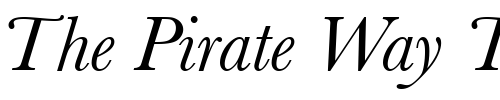 Font : Baskerville-Italic Custom Text : The Pirate Way Test your own text here Click to download or to view this font on a tshirt that can be custom printed in Bali