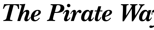 Font : BaskervilleNovaTwo-BoldItalic Custom Text : The Pirate Way Test your own text here Click to download or to view this font on a tshirt that can be custom printed in Bali