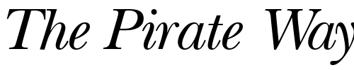 Font : BaskervilleNovaTwo-RegularItalic Custom Text : The Pirate Way Test your own text here Click to download or to view this font on a tshirt that can be custom printed in Bali
