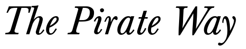 Font : BaskervilleTwo-RegularItalic Custom Text : The Pirate Way Test your own text here Click to download or to view this font on a tshirt that can be custom printed in Bali