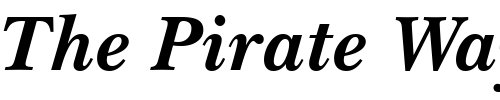 Font : Baskervlle2-BT-Bold-Italic Custom Text : The Pirate Way Test your own text here Click to download or to view this font on a tshirt that can be custom printed in Bali