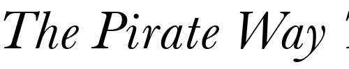 Font : Baskervlle2-BT-Italic Custom Text : The Pirate Way Test your own text here Click to download or to view this font on a tshirt that can be custom printed in Bali