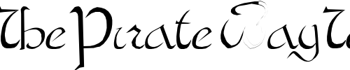 Font : Bastarda-Regular Custom Text : The Pirate Way Test your own text here Click to download or to view this font on a tshirt that can be custom printed in Bali