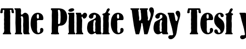 Font : Batholomy_Becker_Cond Custom Text : The Pirate Way Test your own text here Click to download or to view this font on a tshirt that can be custom printed in Bali