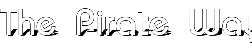 Font : Baudot-Becker Custom Text : The Pirate Way Test your own text here Click to download or to view this font on a tshirt that can be custom printed in Bali