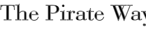 Font : BauerBodDRegIn1 Custom Text : The Pirate Way Test your own text here Click to download or to view this font on a tshirt that can be custom printed in Bali