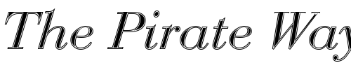 Font : BauerBodDRegItaIn1 Custom Text : The Pirate Way Test your own text here Click to download or to view this font on a tshirt that can be custom printed in Bali